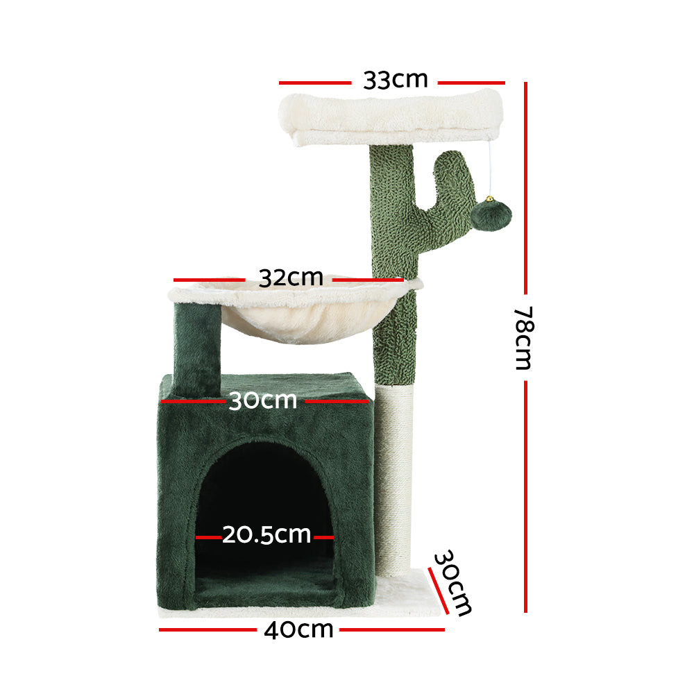 Flory 78cm Cat Tree Scratching Post Tower Green