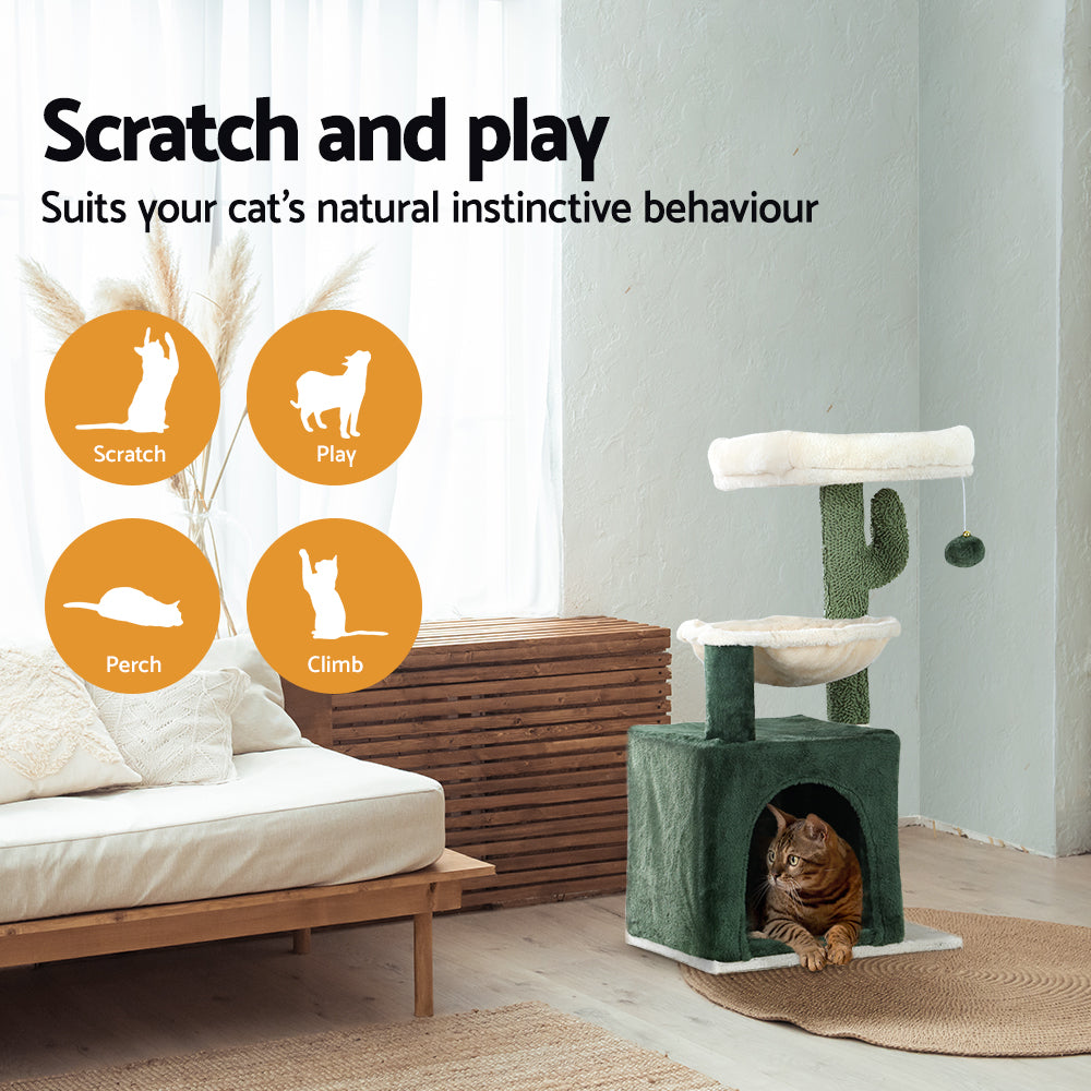 Flory 78cm Cat Tree Scratching Post Tower Green