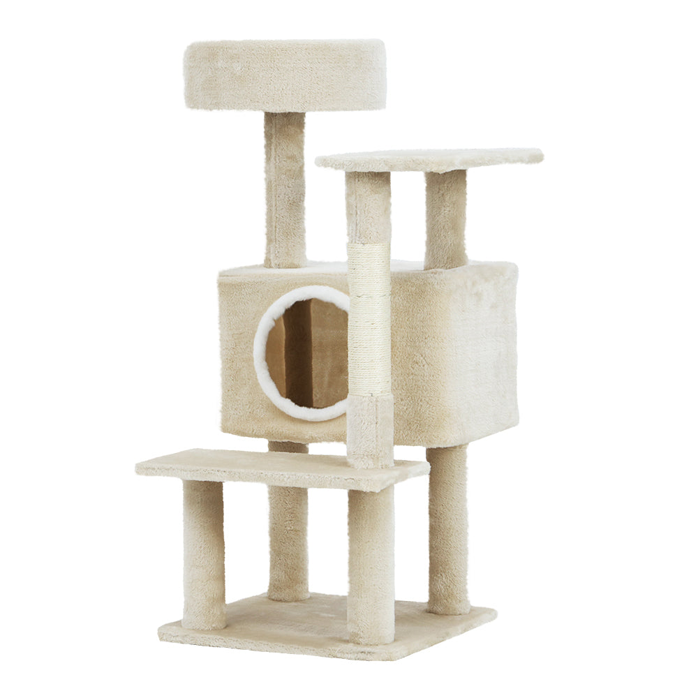 Hickory 90cm Cat Tree Scratching Post Tower Beige