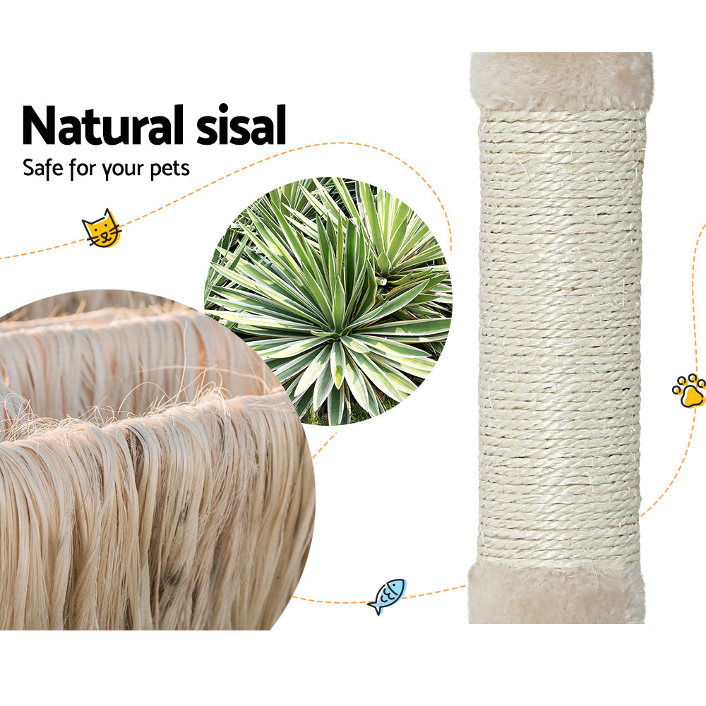 Hickory 90cm Cat Tree Scratching Post Tower Beige