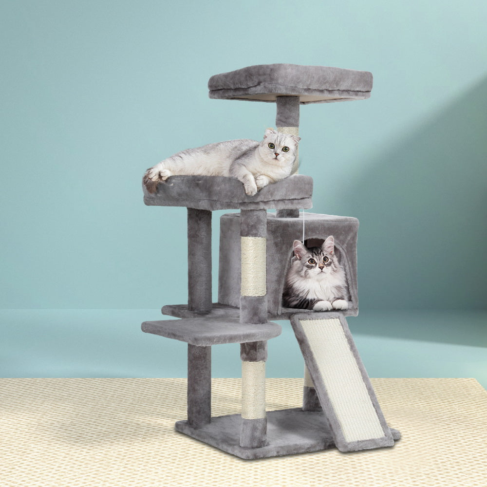 Cassey 103cm Cat Tree Scratching Post Condo Grey