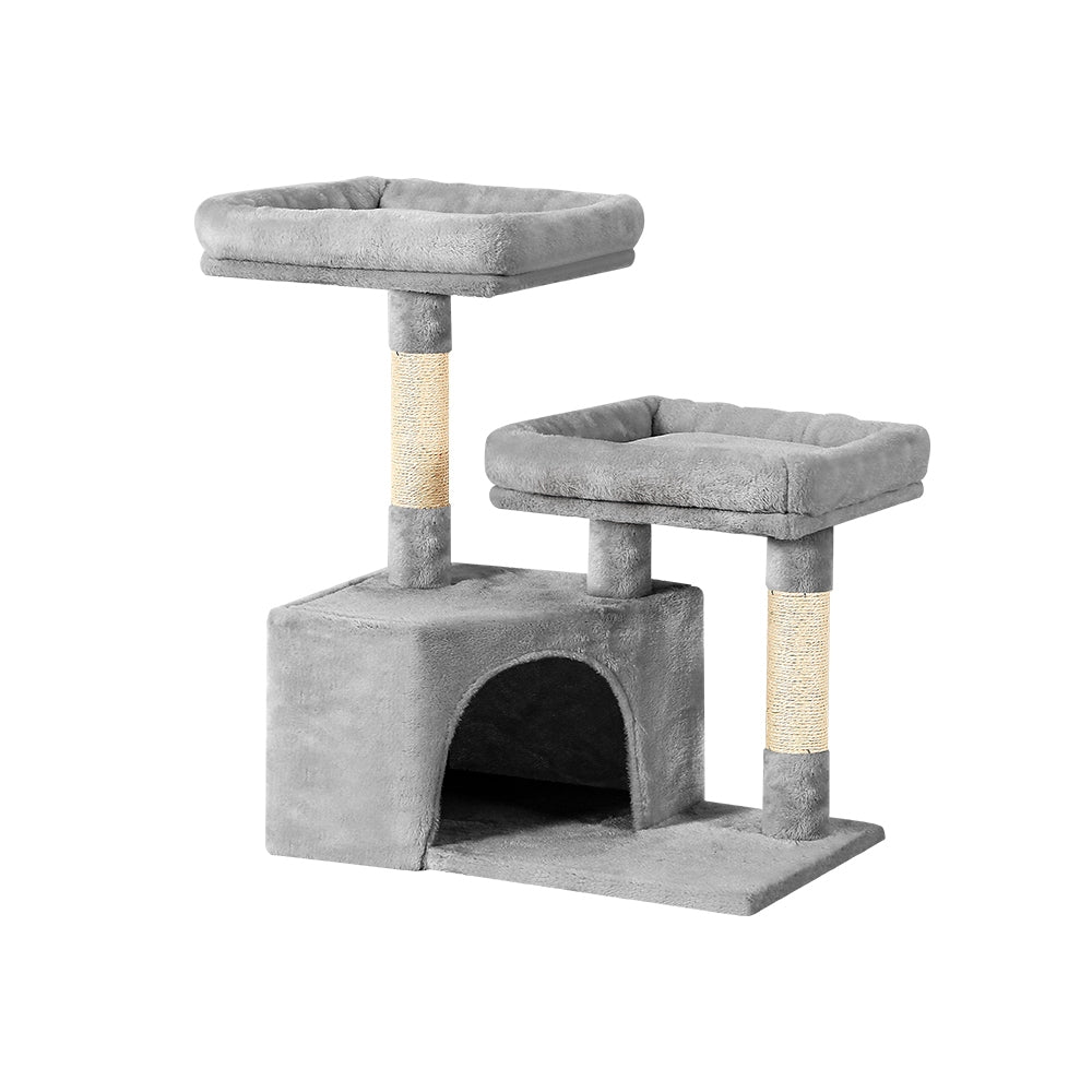 Ivy 69cm Cat Tree Scratching Post Light Grey