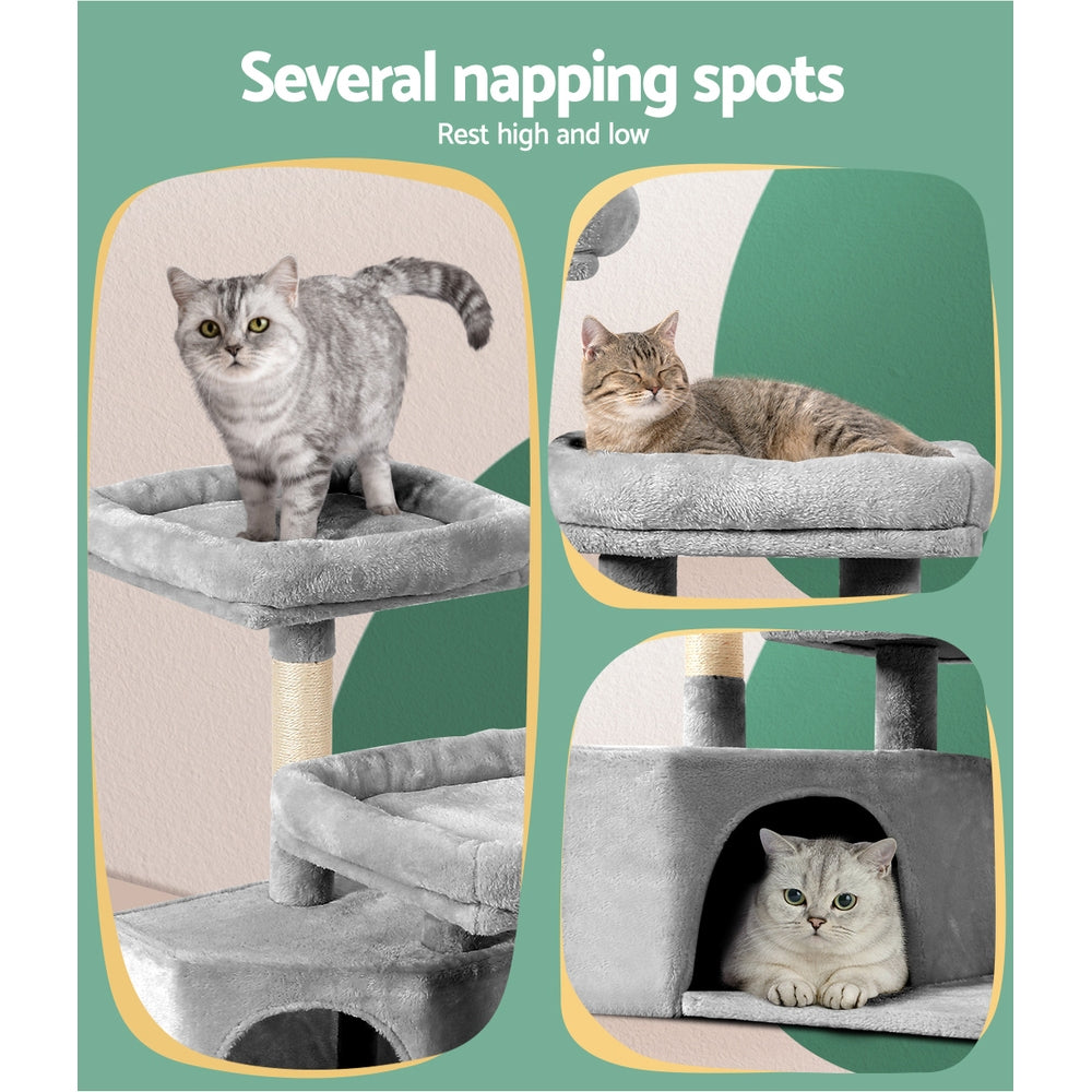 Ivy 69cm Cat Tree Scratching Post Light Grey