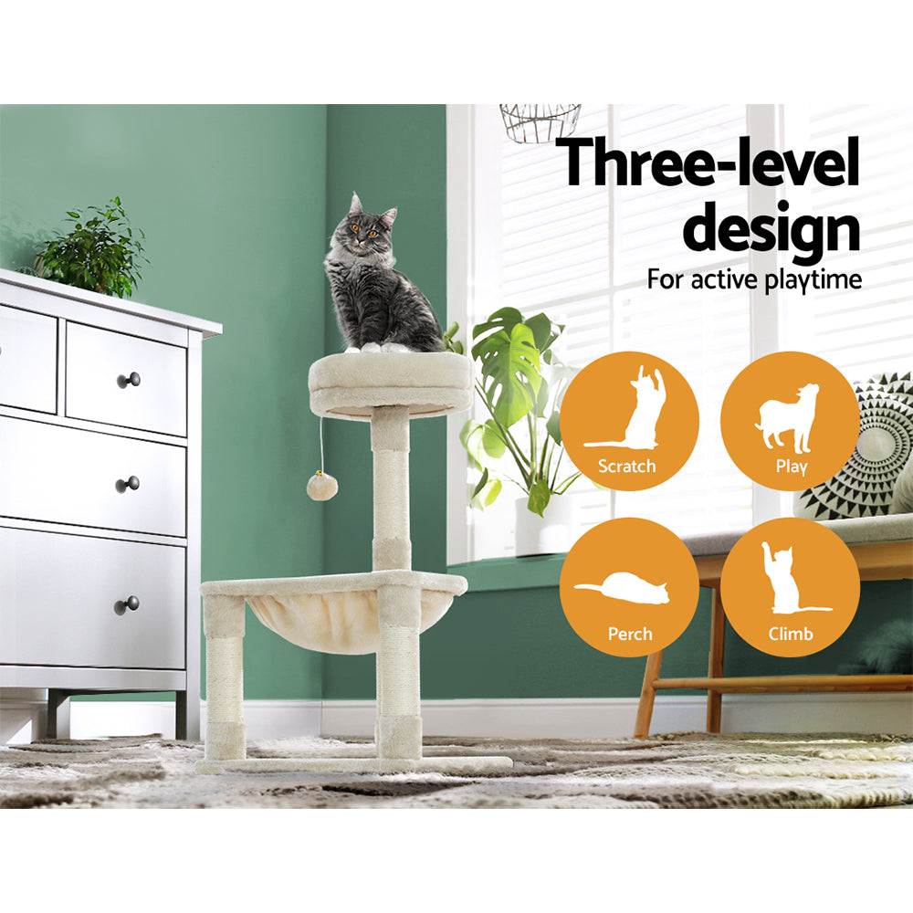 Camila 69cm Cat Tree Scratching Post Tower Beige