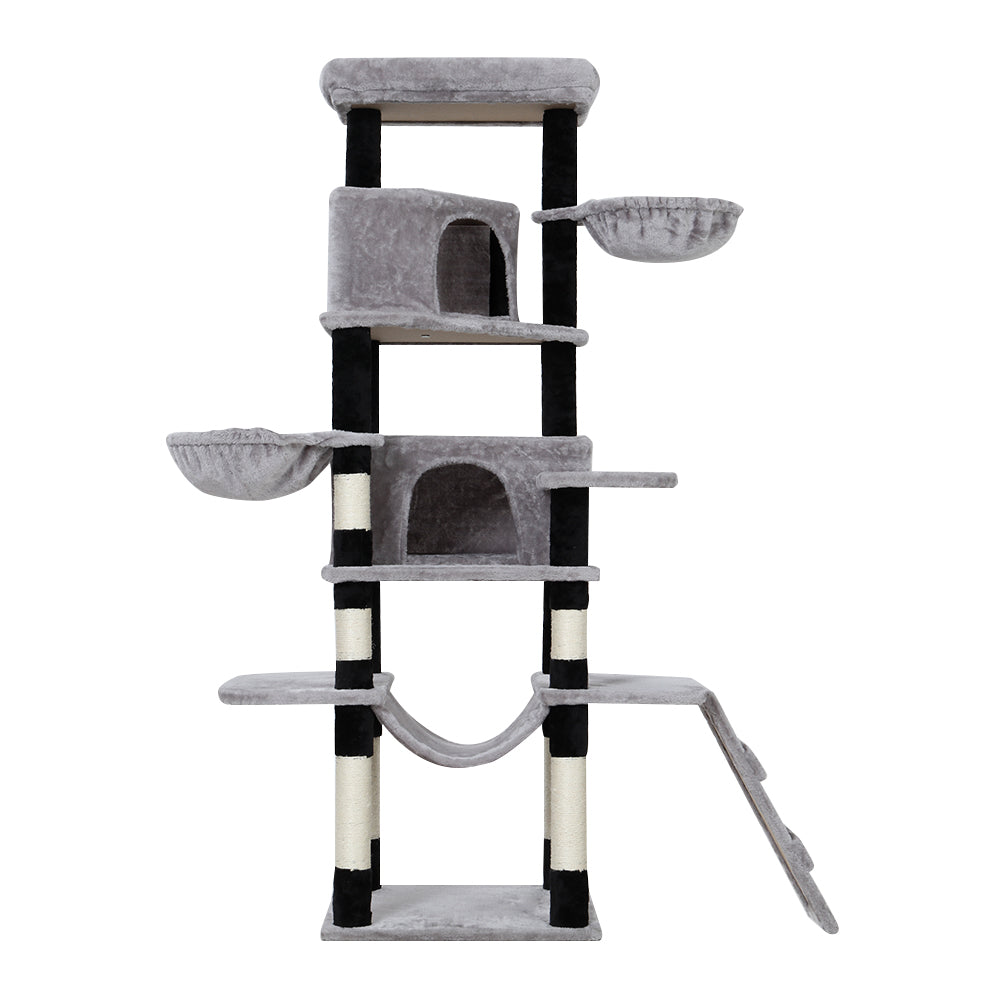 Fela 161cm Cat Tower Scratching Post Condo Light Grey