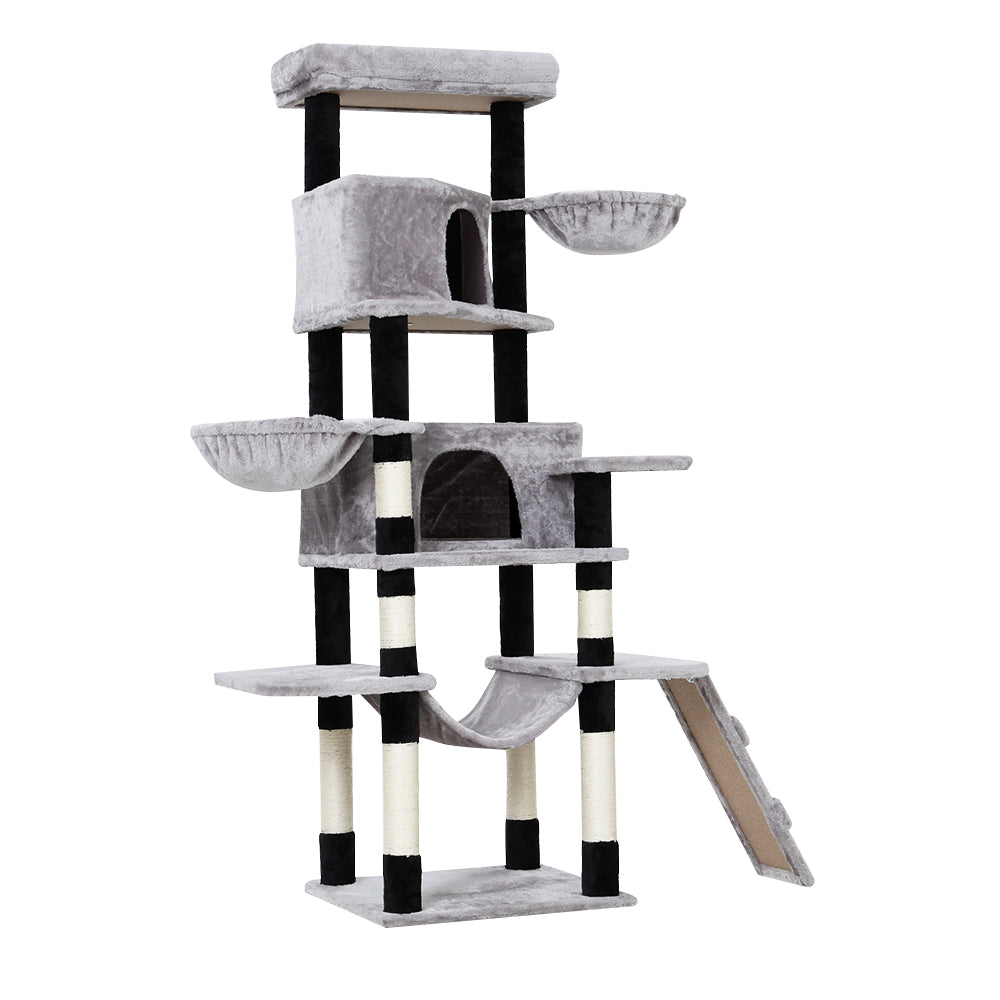 Fela 161cm Cat Tower Scratching Post Condo Light Grey