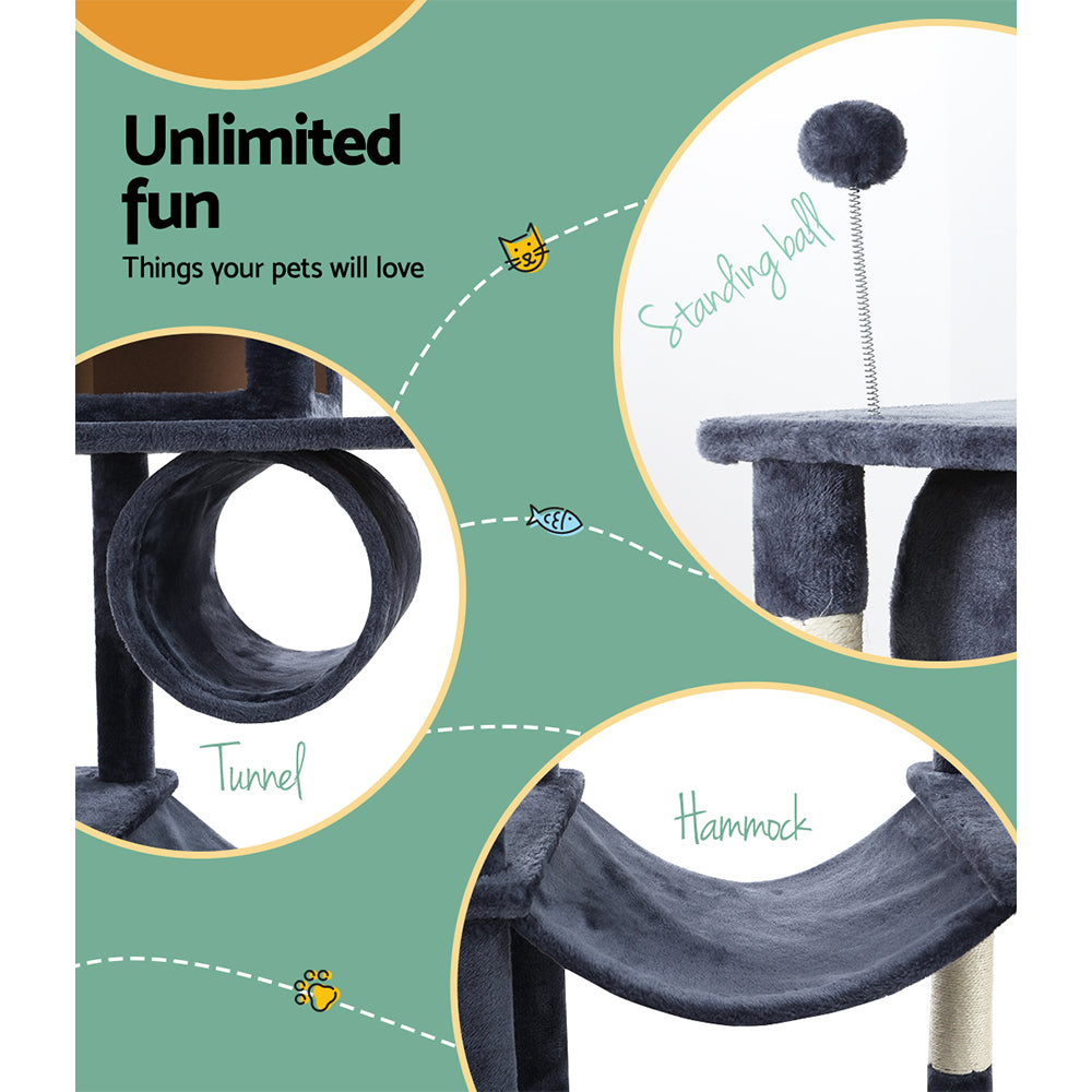 Freesia 151cm Cat Tree Tower Scratcher Grey