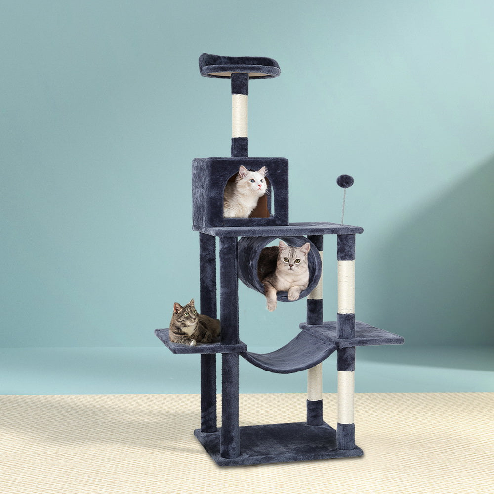 Freesia 151cm Cat Tree Tower Scratcher Grey