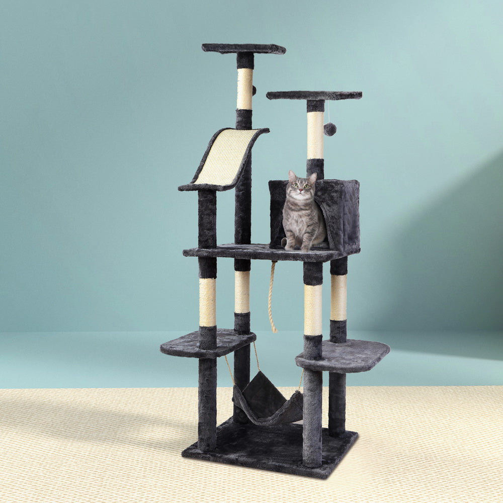 Umon 171cm Cat Tree Tower Scratcher Dark Grey