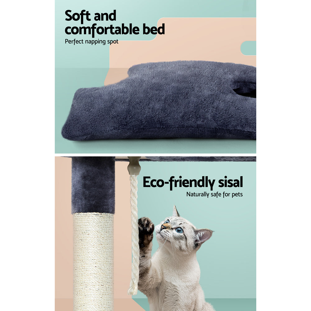 Tena 102cm Cat Tree Scratching Post Tower Condo Grey