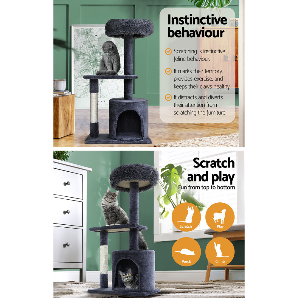 Fena 94cm Cat Tree Scratching Post Tower Grey