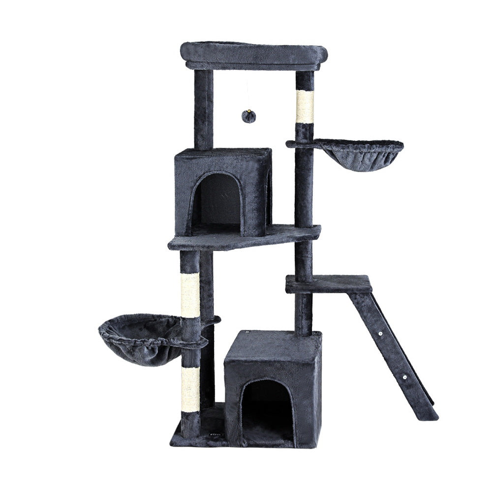 i.Pet 138cm Cat Tree Tower Scratching Post Grey