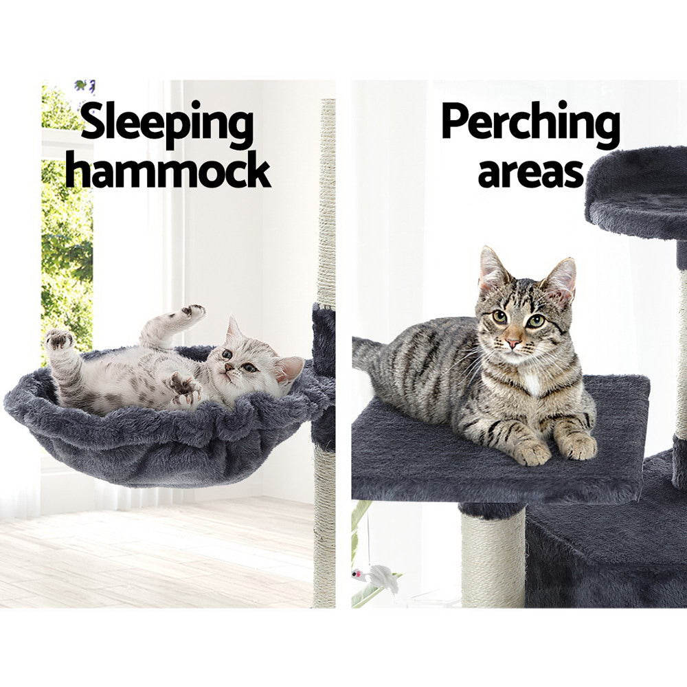Buddy 203cm Cat Tree Tower Scratching Post Condo Grey