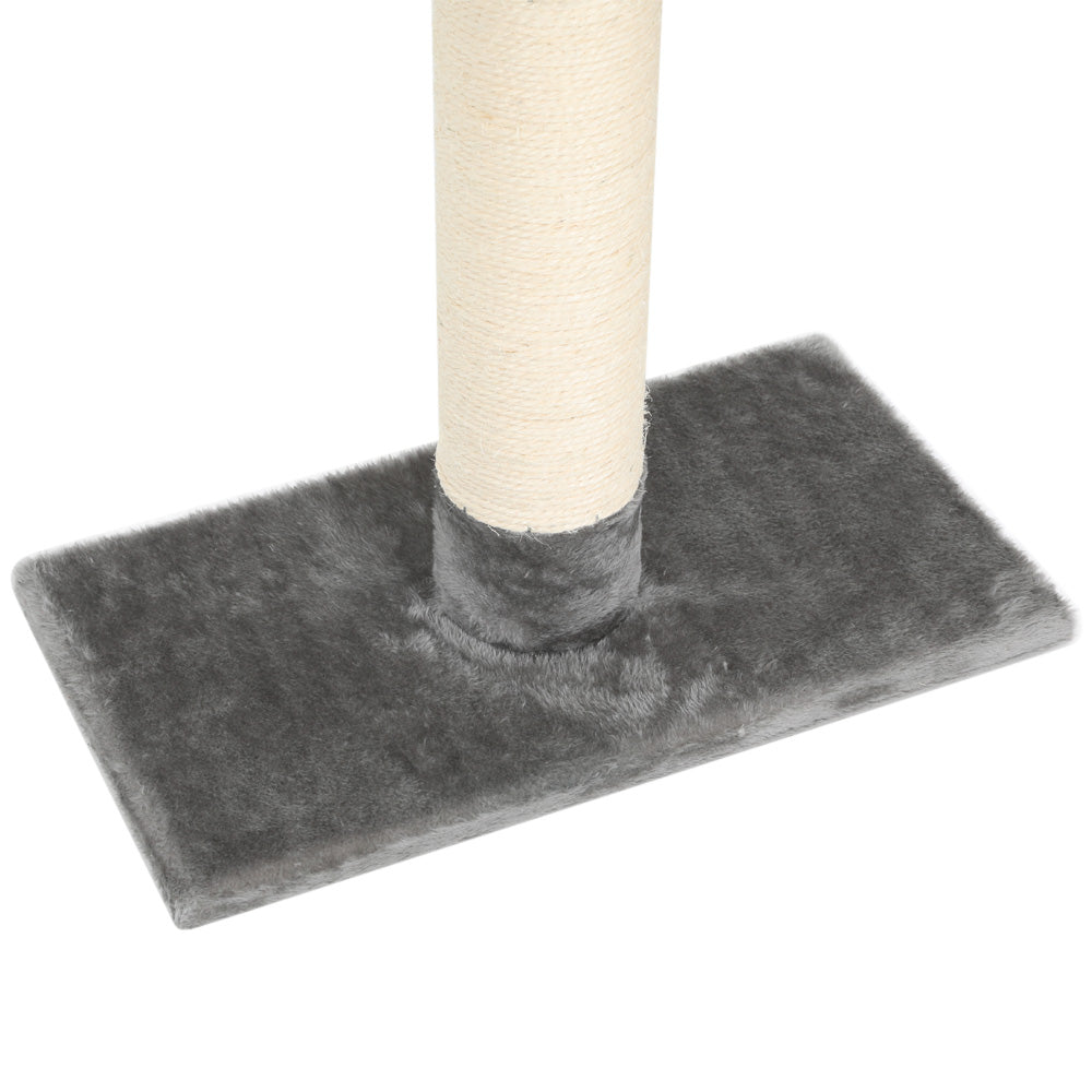 i.Pet 290cm Cat Tree Tower Scratching Post Floor-to-Ceiling Grey/White