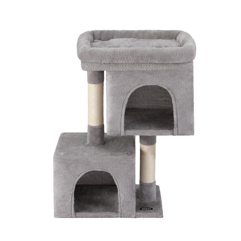 i.Pet 67cm Cat Tree Scratching Post Condo Light Grey