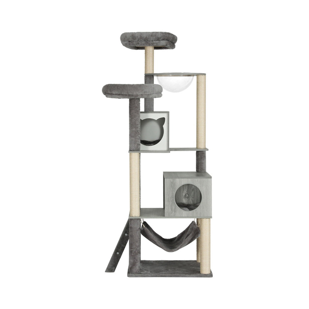 i.Pet 178cm Cat Tree Tower Scratcher Grey/White