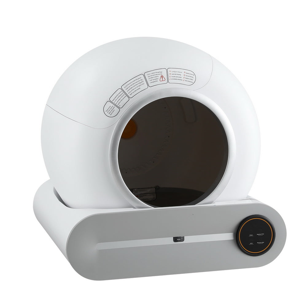 i.Pet Large Smart Cat Litter Box Self-Cleaning App-Controlled White