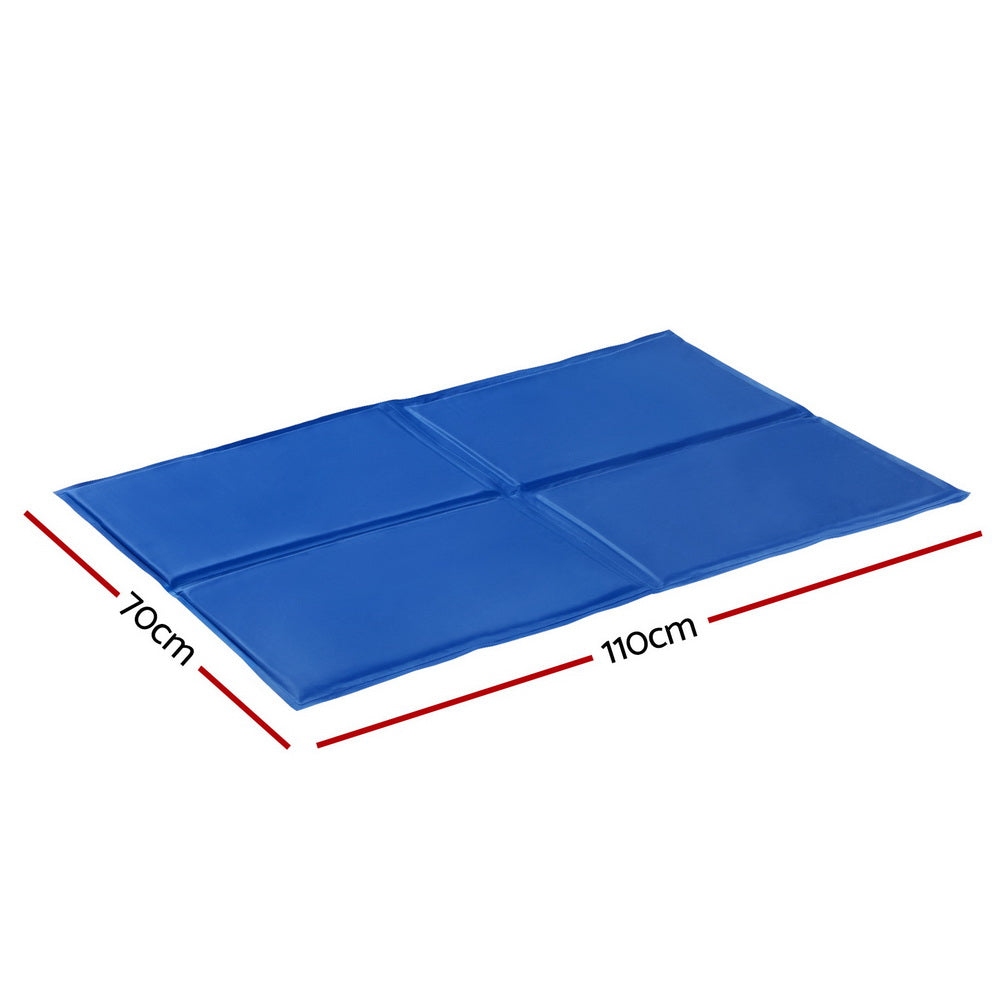 i.Pet Large Pet Cooling Mat Gel Self-Cool Dog Cat Pad Blue