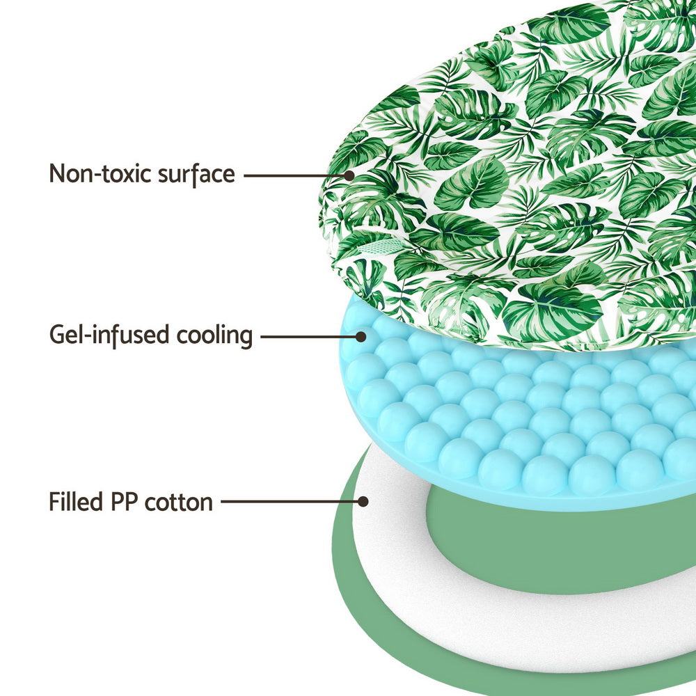 i.Pet Large Round Pet Cooling Mat Gel Green