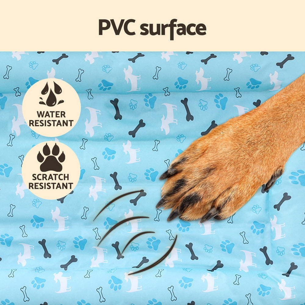 i.Pet Large Pet Cooling Mat Gel Self-Cooling Pad Blue