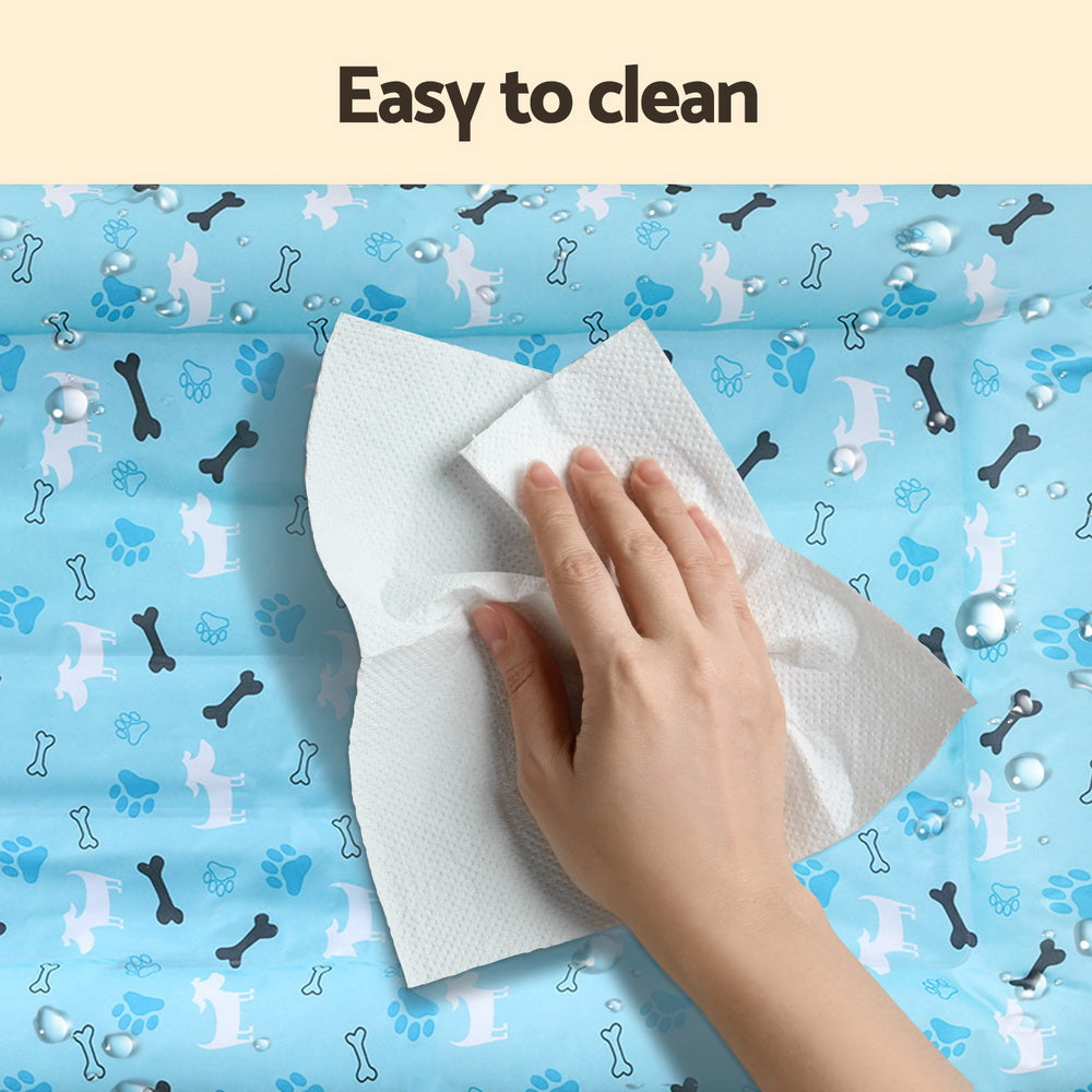 i.Pet Large Pet Cooling Mat Gel Self-Cooling Pad Blue