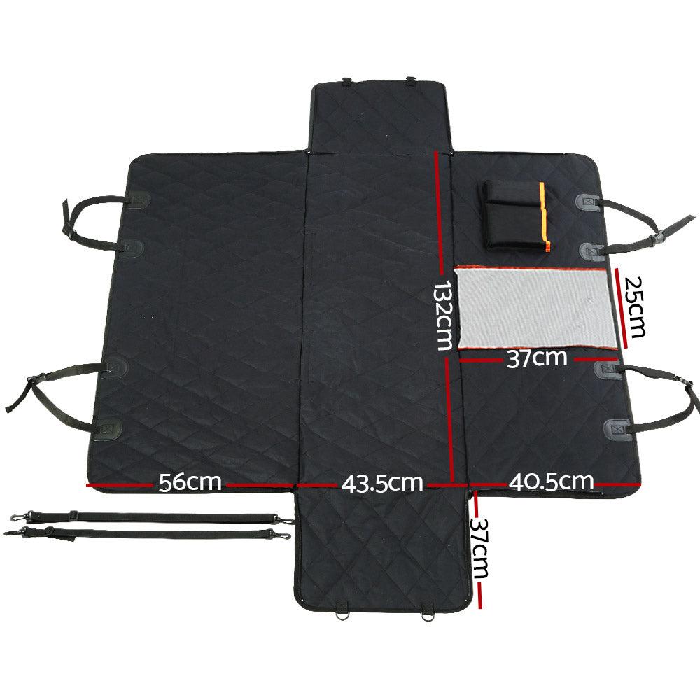i.Pet Car Seat Cover Dog Hammock Waterproof Non-Slip Black