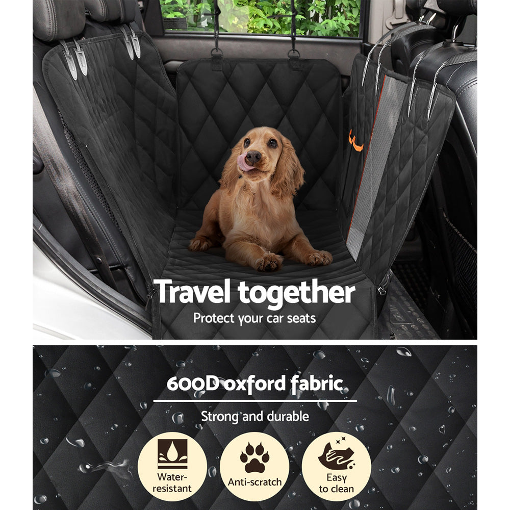 i.Pet Car Seat Cover Dog Hammock Waterproof Non-Slip Black