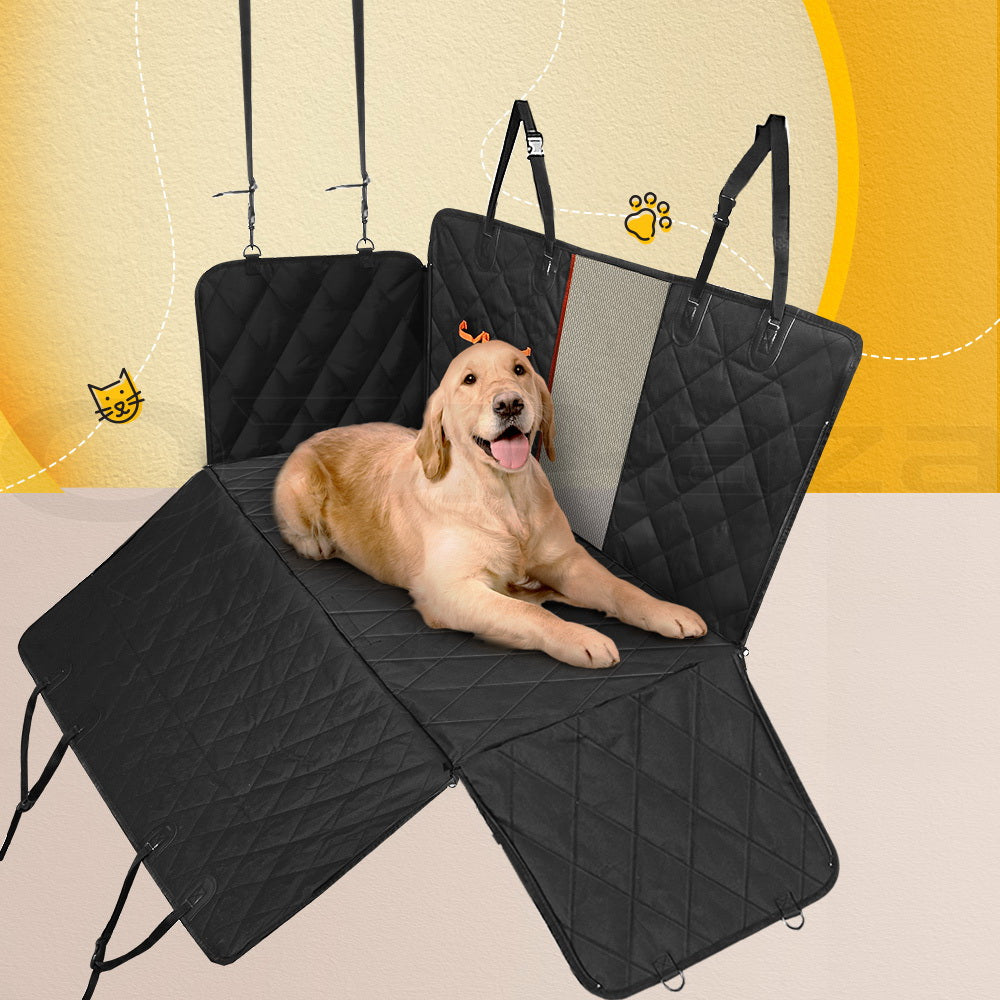 i.Pet Car Seat Cover Dog Hammock Waterproof Non-Slip Black