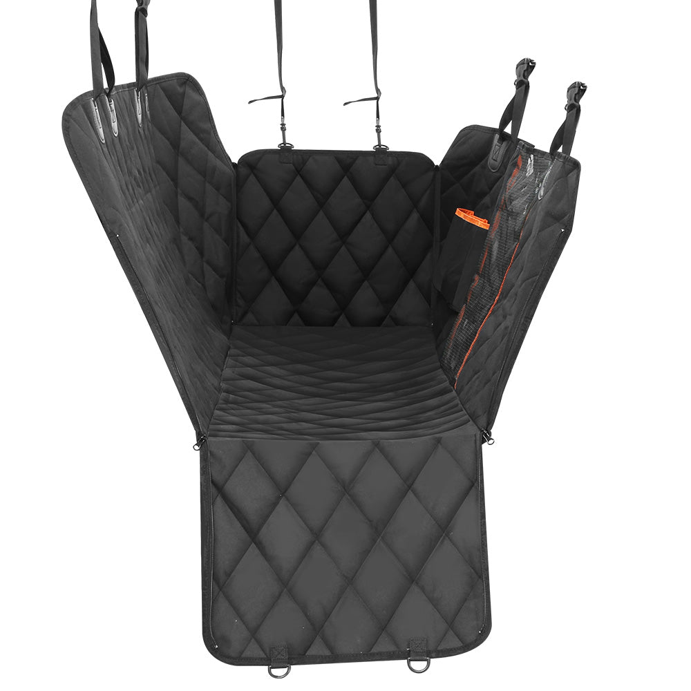 i.Pet Car Seat Cover Dog Hammock Protector Waterproof Non-Slip Black