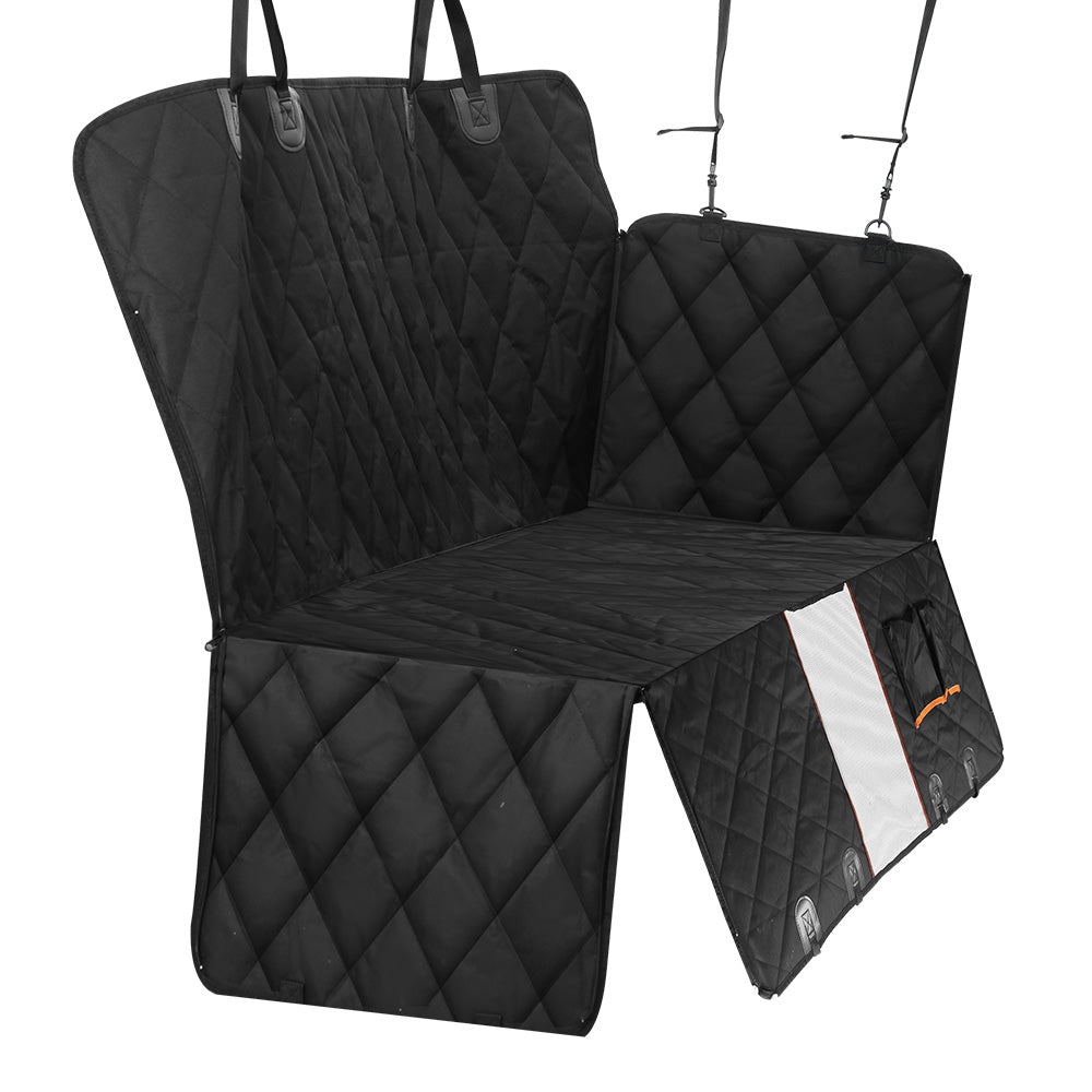 i.Pet Car Seat Cover Dog Hammock Protector Waterproof Non-Slip Black
