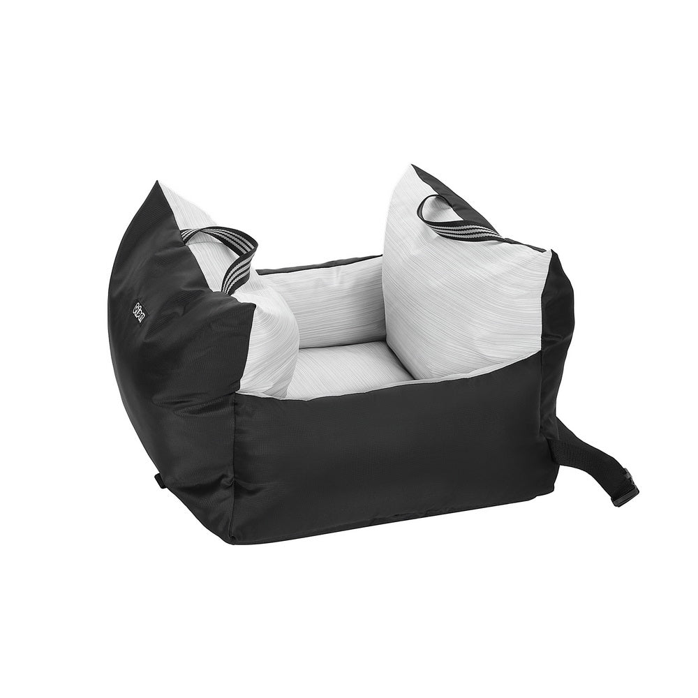 i.Pet Portable Dog Car Seat Booster Bed Waterproof Non-Slip Black/Grey