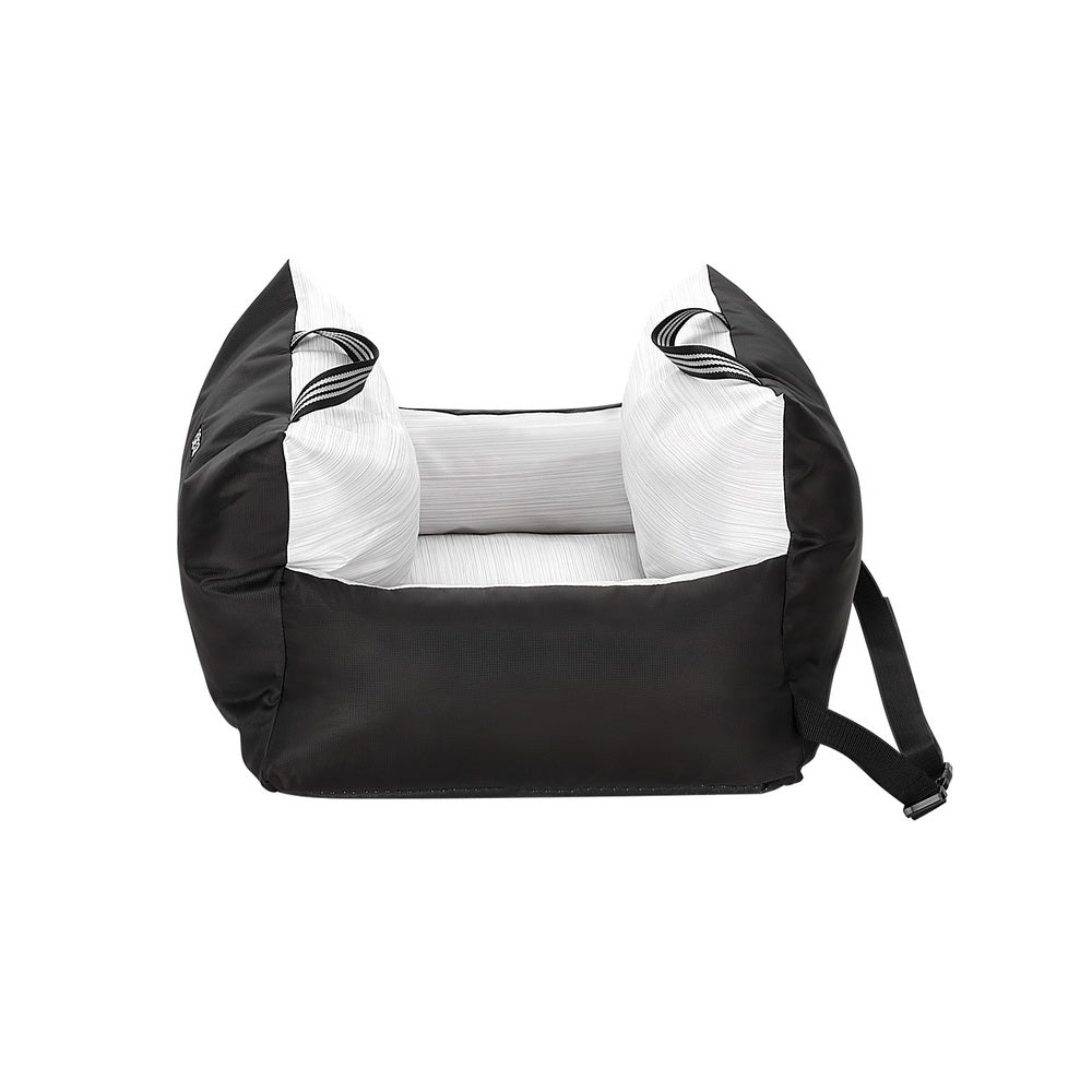 i.Pet Portable Dog Car Seat Booster Bed Waterproof Non-Slip Black/Grey