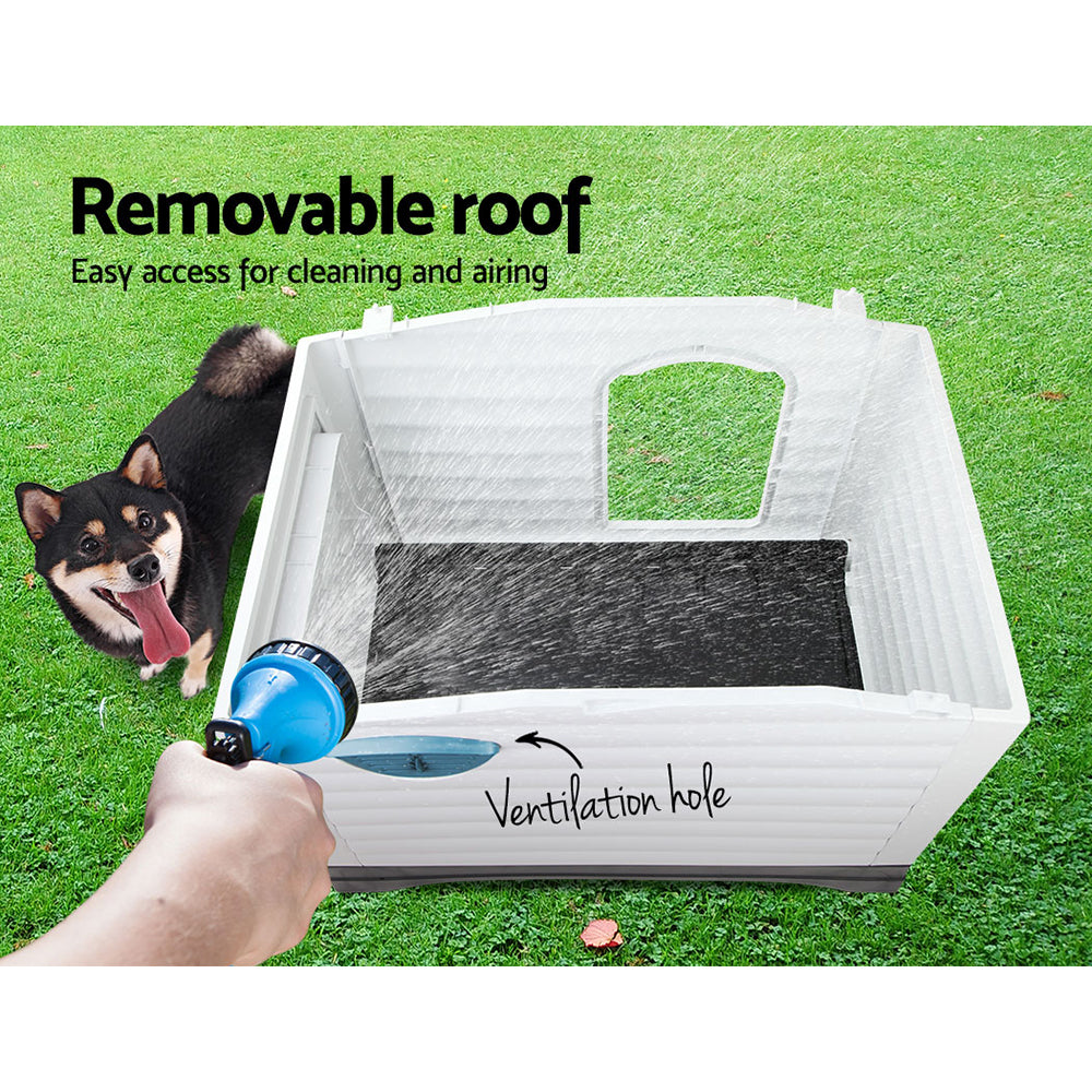 i.Pet XL Dog Kennel Outdoor Plastic Cabin Blue