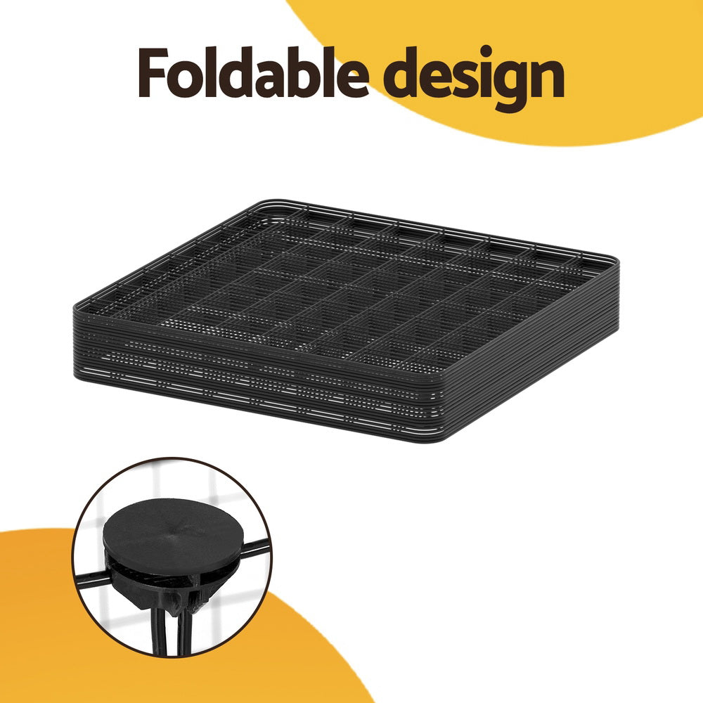 i.Pet 20-Panel Foldable Metal Pet Playpen Enclosure Black