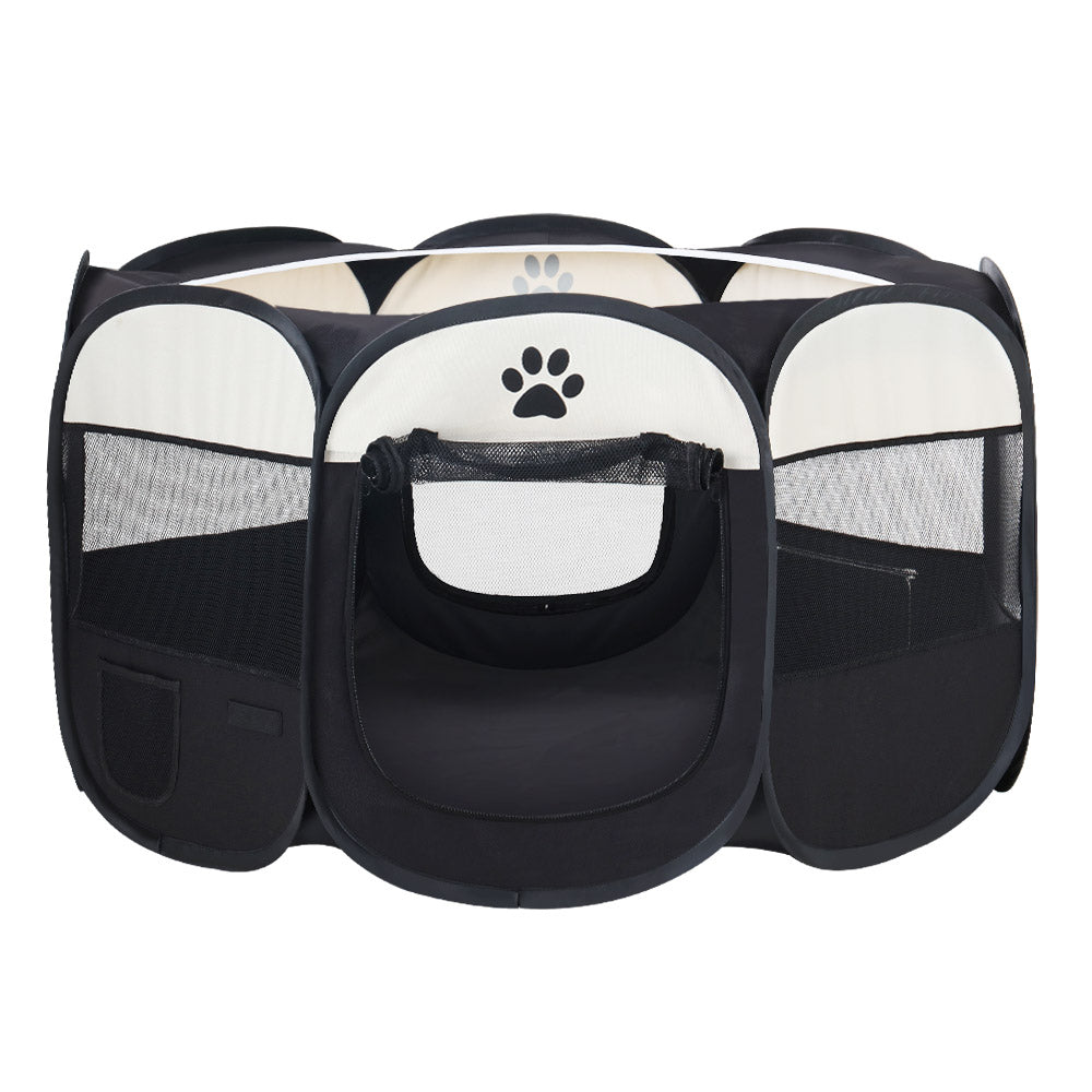 i.Pet 3XL Pet Playpen Tent Crate Enclosure Black/White