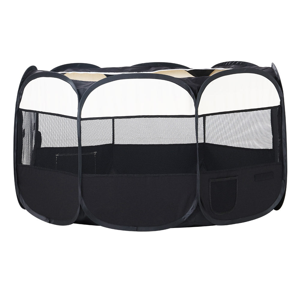 i.Pet 3XL Pet Playpen Tent Crate Enclosure Black/White