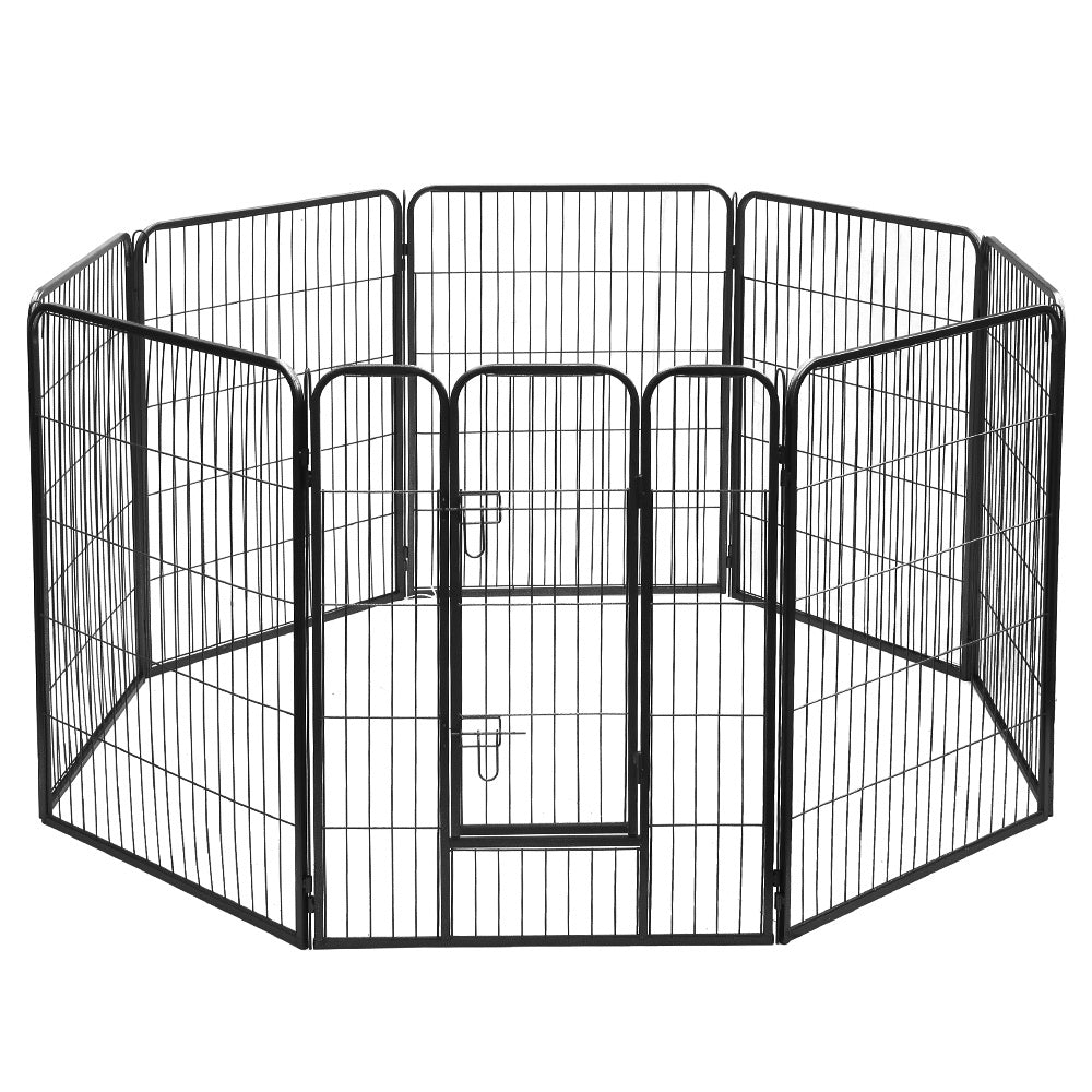 i.Pet 40" 8 Panel Black Dog Playpen Exercise Cage Enclosure