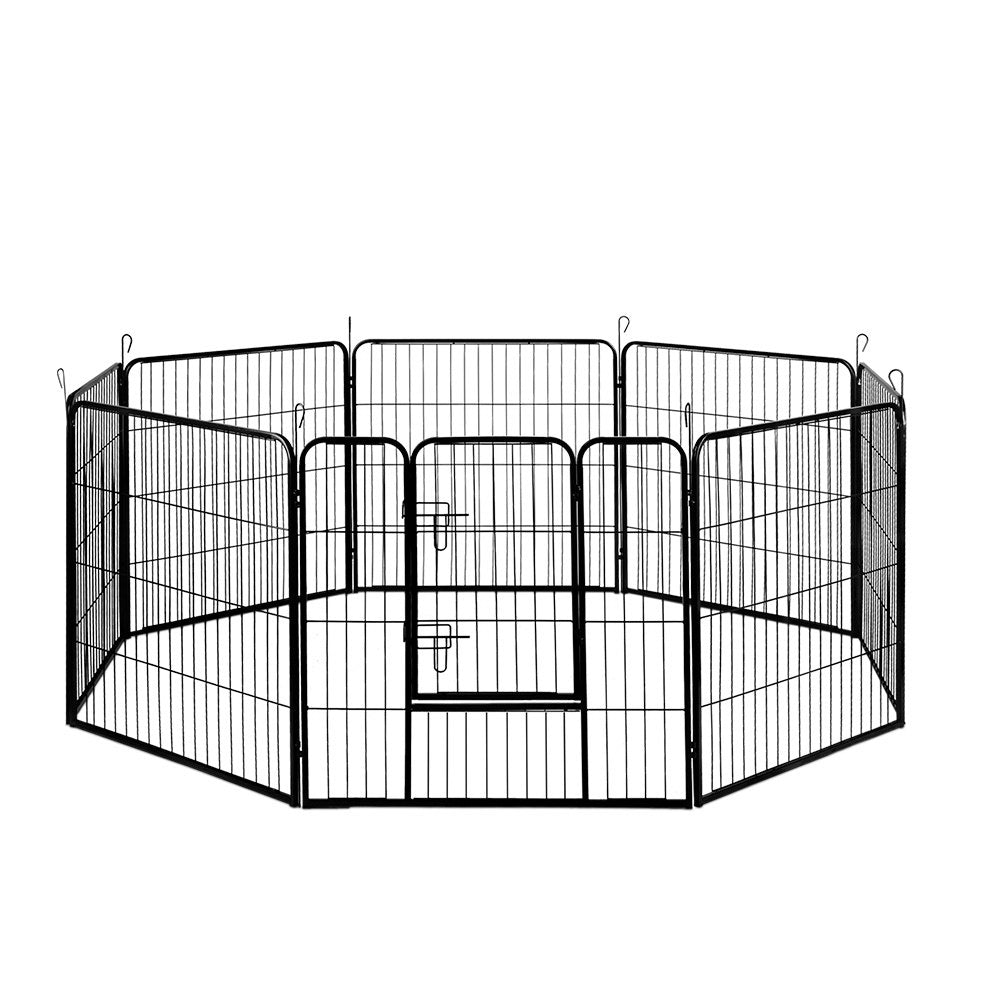 i.Pet 32" 8 Panel Dog Playpen Exercise Cage Black