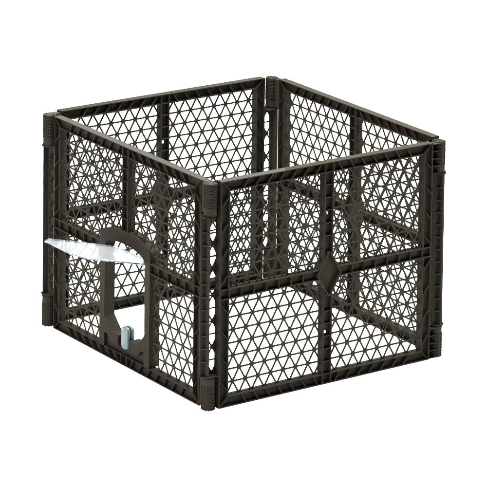 i.Pet 4-Panel Pet Playpen Enclosure Plastic Fence Brown