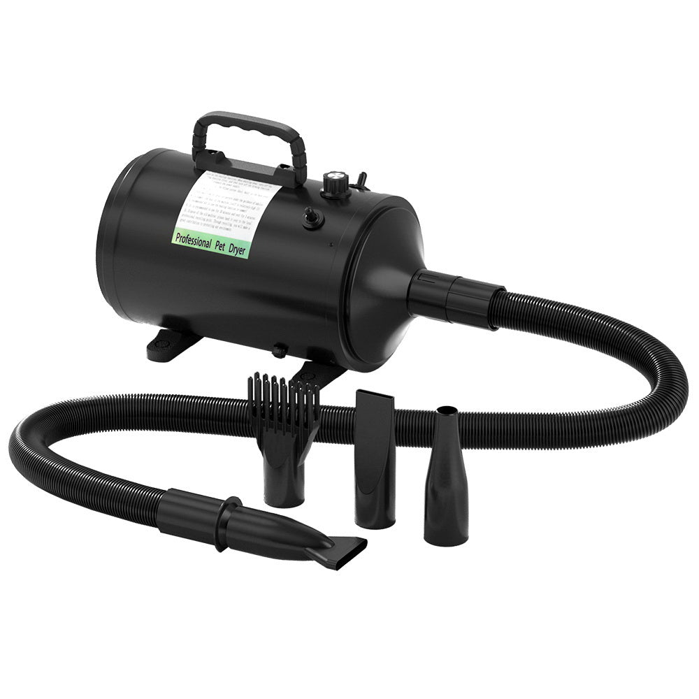 i.Pet Pet Hair Dryer Low Noise Grooming Blower Black