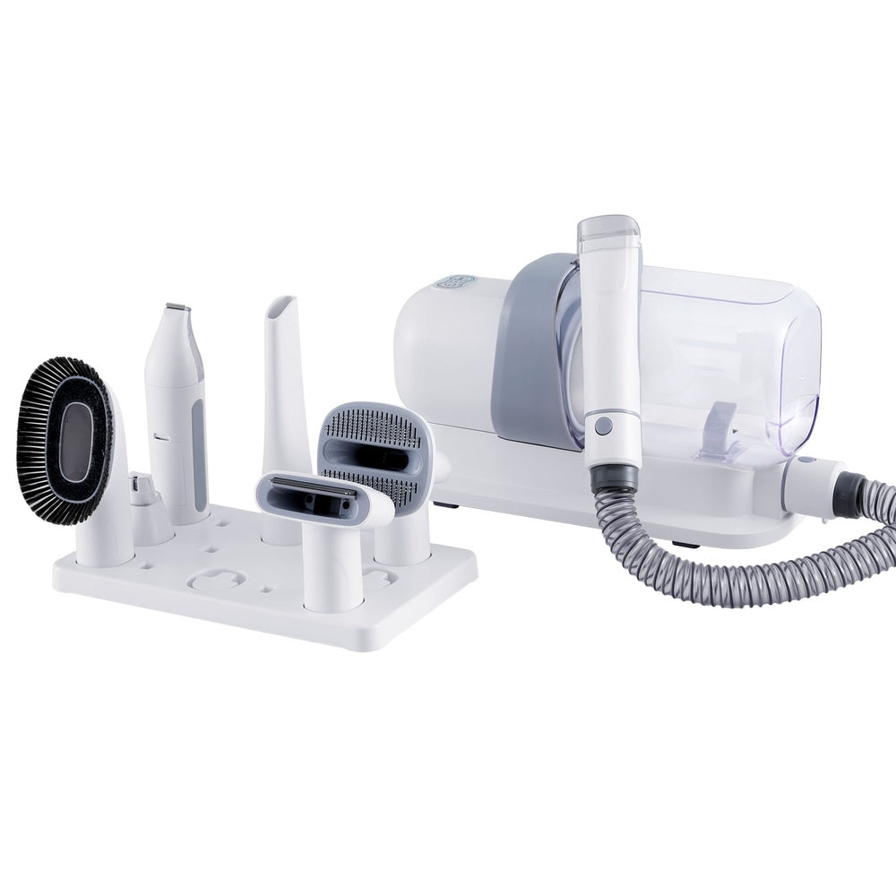 iPet 7-in-1 Pet Grooming Kit Vacuum Hair Dryer Clipper White