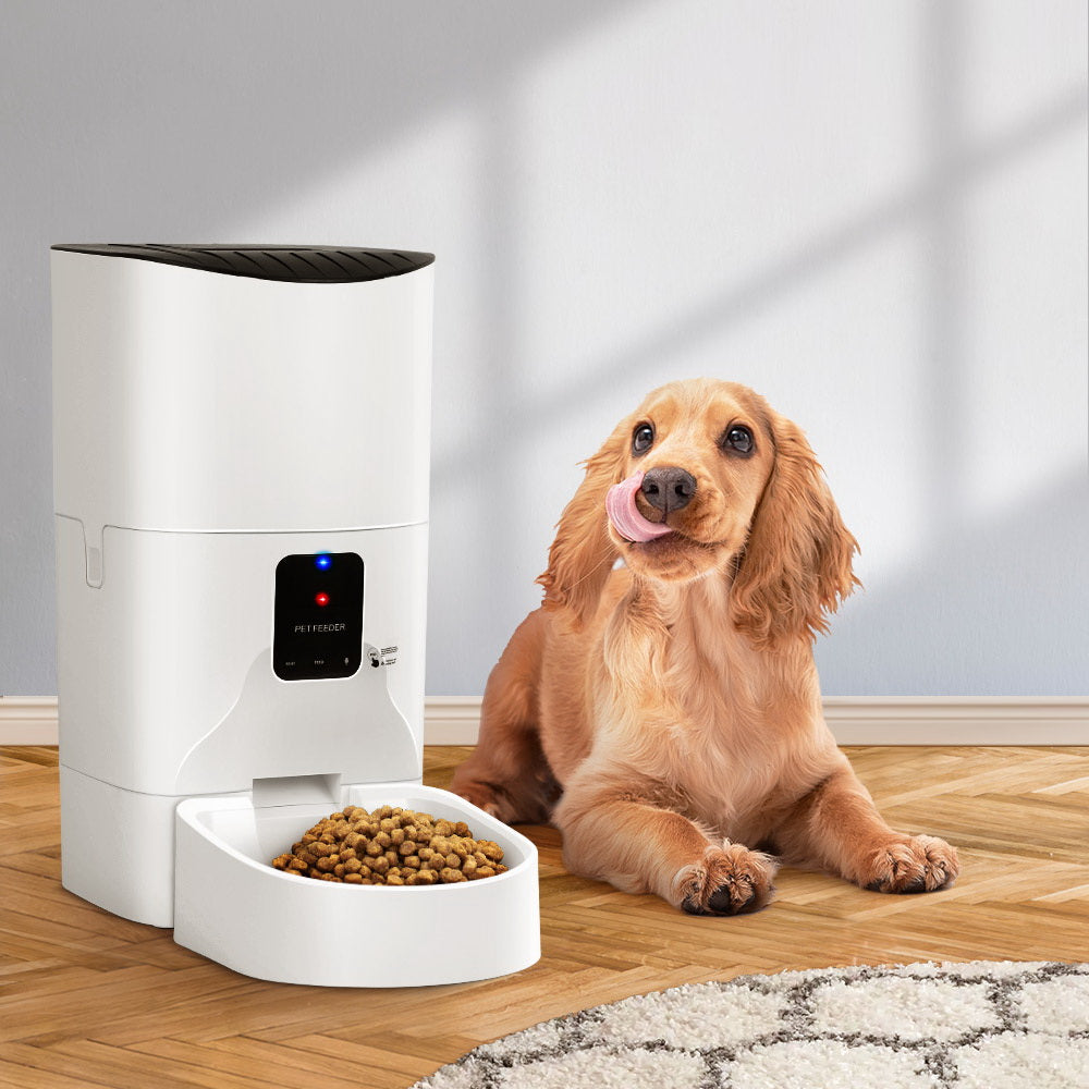i.Pet 9L Smart Automatic Pet Feeder WiFi Control White