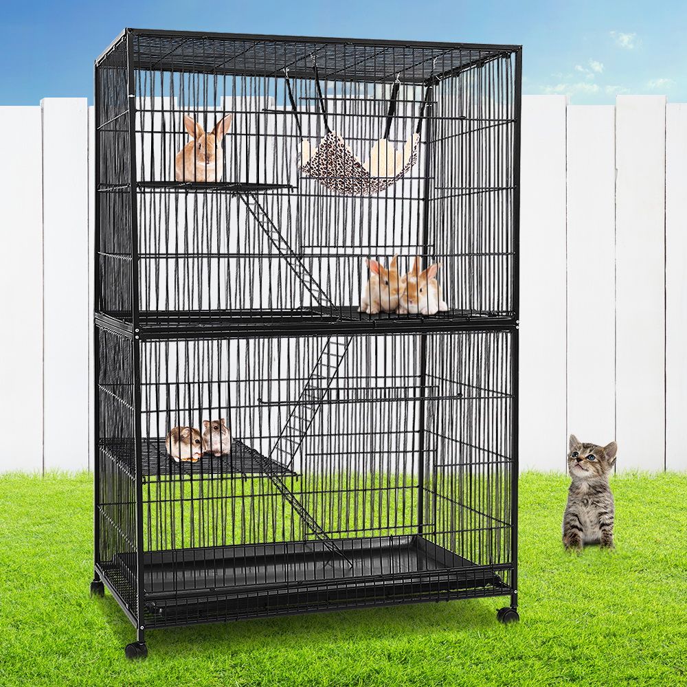 i.Pet Rabbit Cage 142cm Multi-Level Pet Hutch