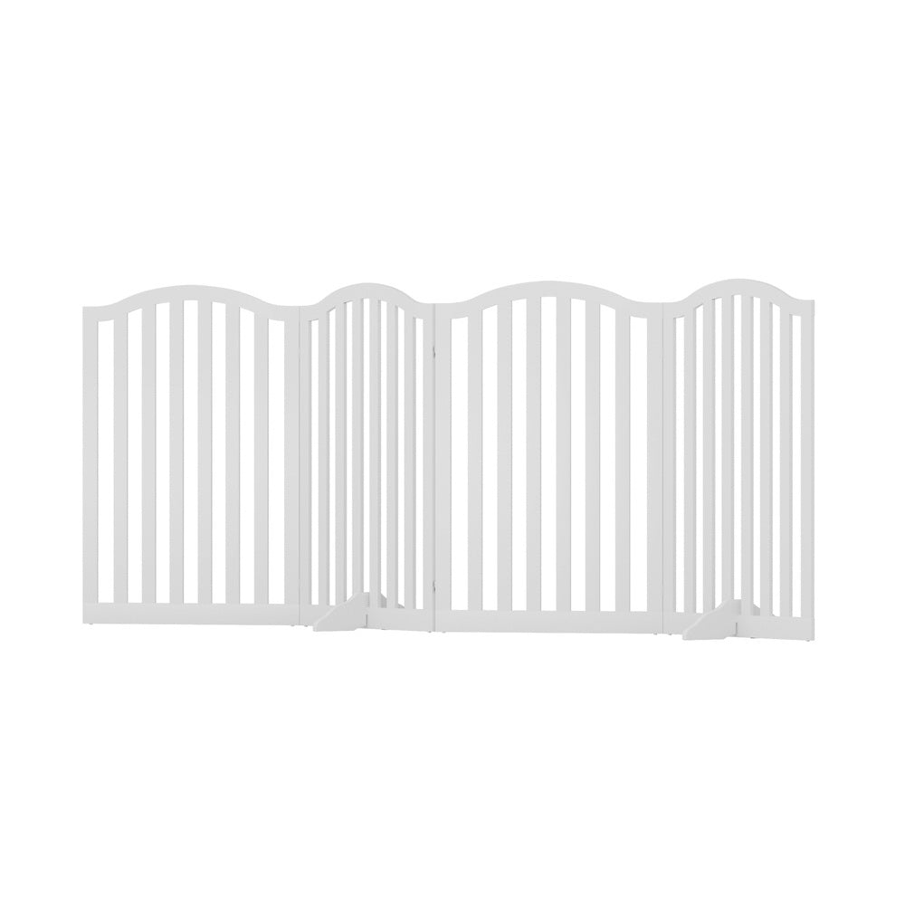 i.Pet 4-Panel Wooden Dog Playpen Enclosure White