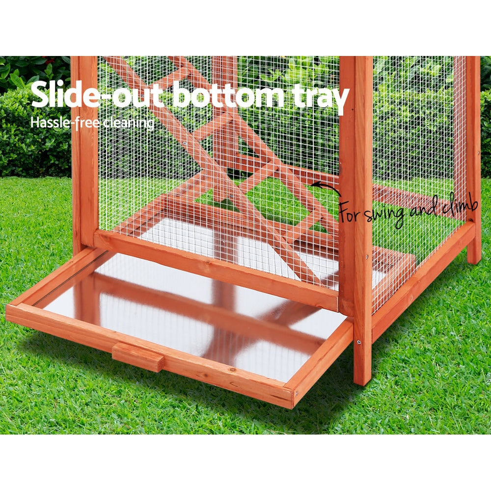 i.Pet XL Wooden Aviary Bird Cage Parrot Carrier Weather-Resistant