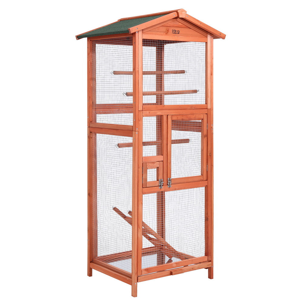 i.Pet XL Wooden Aviary Bird Cage Parrot Carrier Weather-Resistant