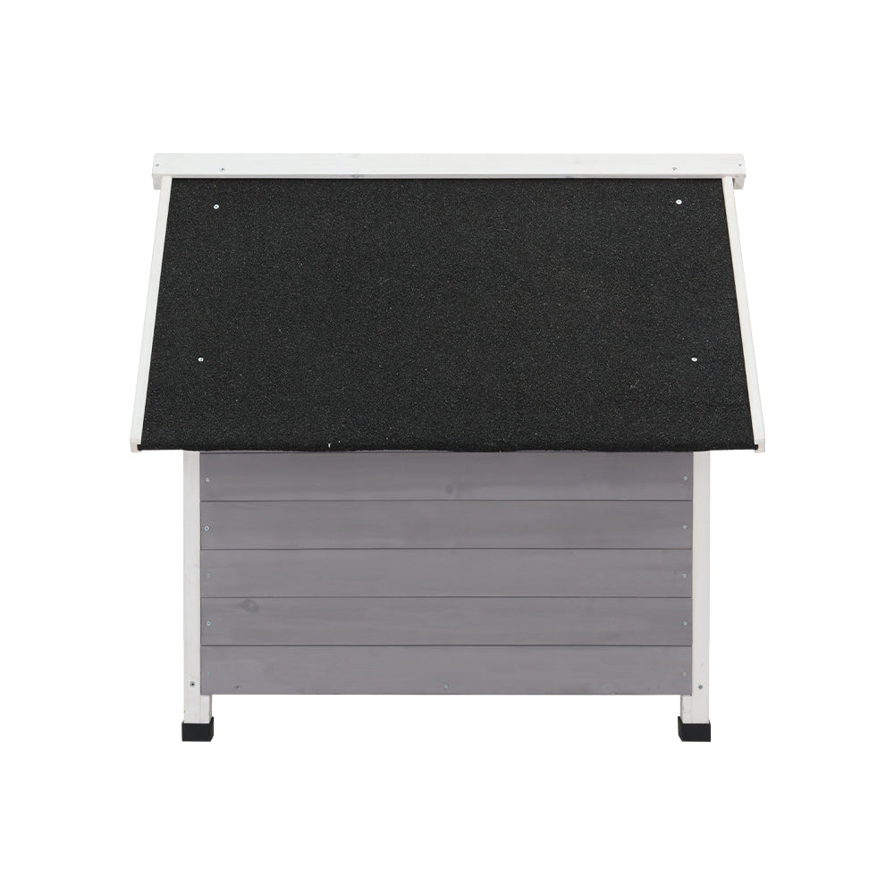 i.Pet XL Wooden Dog Kennel Weatherproof Grey White