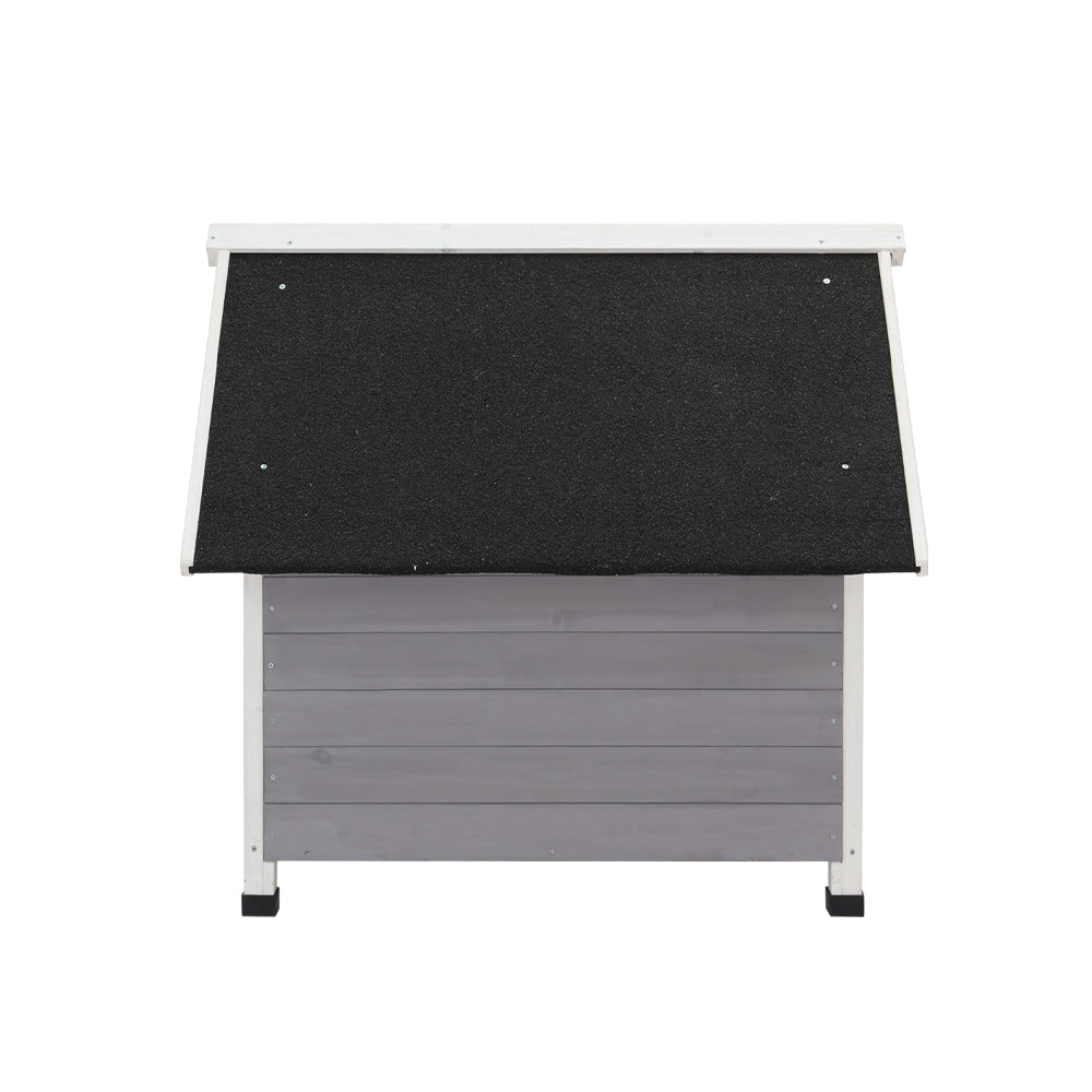 i.Pet Large Wooden Dog Kennel Weatherproof Indoor Outdoor Grey