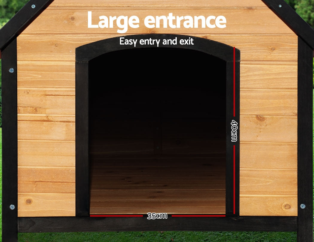 i.Pet XL Wooden Dog Kennel Outdoor Waterproof Cabin