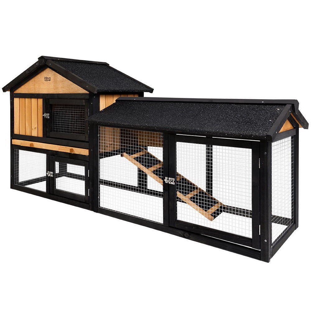 i.Pet Wooden Chicken Coop Rabbit Hutch Large Outdoor Cage